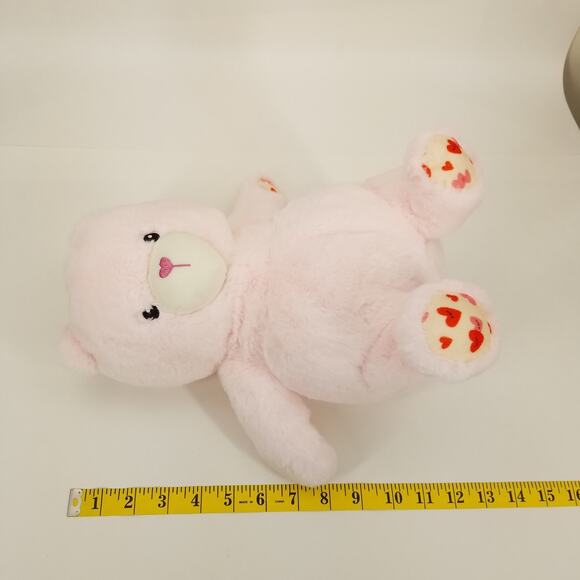 Target Giggle Scape Pink Bear Plush Heart Paws Nose Embroidered Eyes Stuffed Toy - Picture 9 of 9